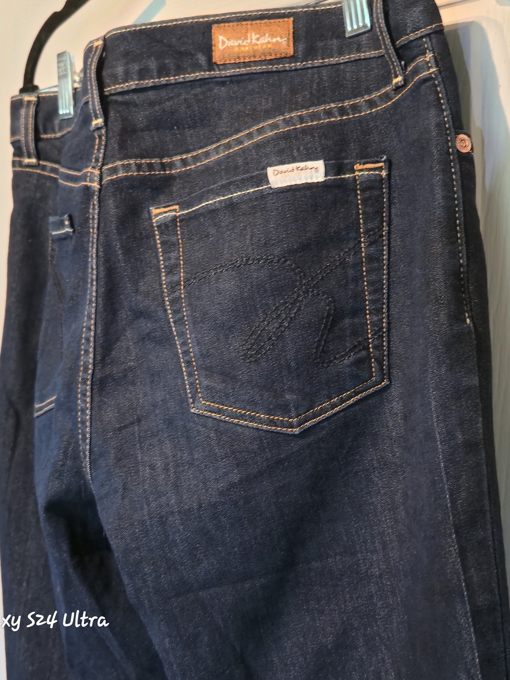 David Kahn Indigo Denim Jeans with Contrast Stitching